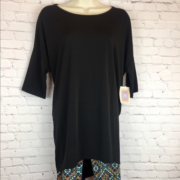 🦄BNWT SOFT Black hi-low Irma Tunic long cut back - Picture 1 of 8
